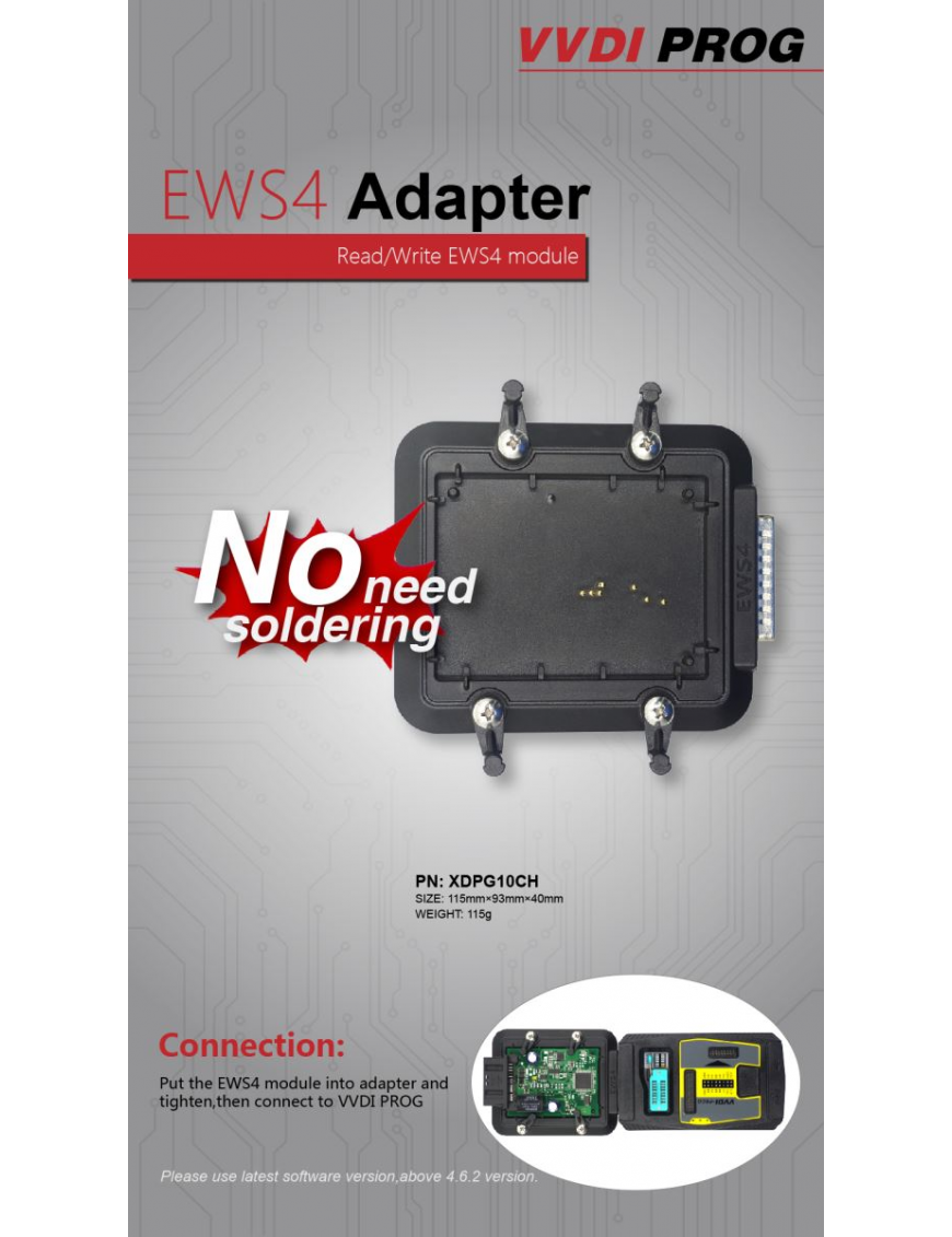 Xhorse EWS4 Adapter for VVDI Prog and VVDI Key Tool Plus Programmer Xhorse EWS4 Adapter for VVDI Prog and VVDI Key Tool Plus Programmer